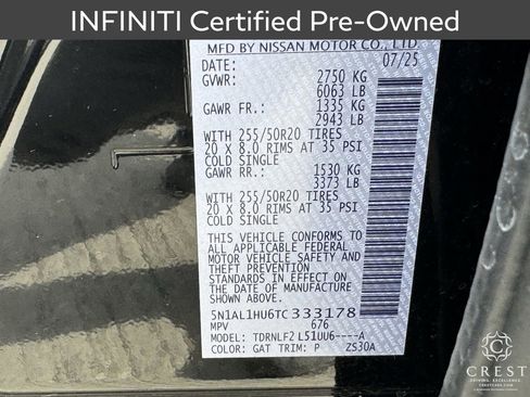 Certified 2026 INFINITI QX60 Autograph w/ Dark Cargo Package image 32