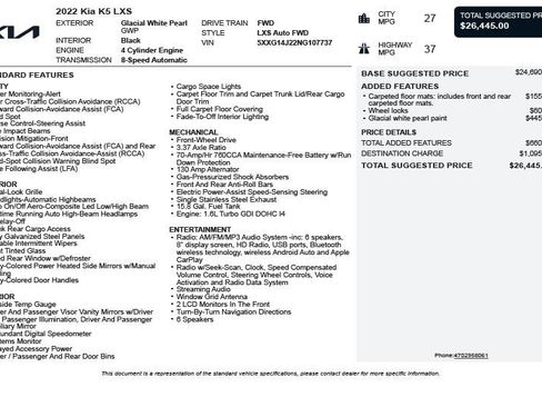 Used 2022 Kia K5 LXS FWD image 3