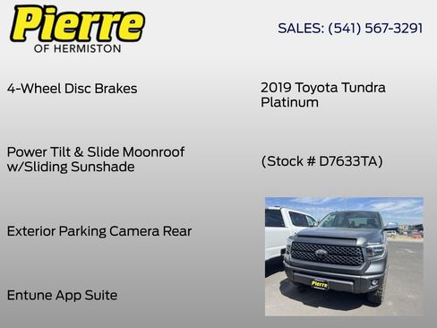 Used 2019 Toyota Tundra Platinum AWD/4WD image 3