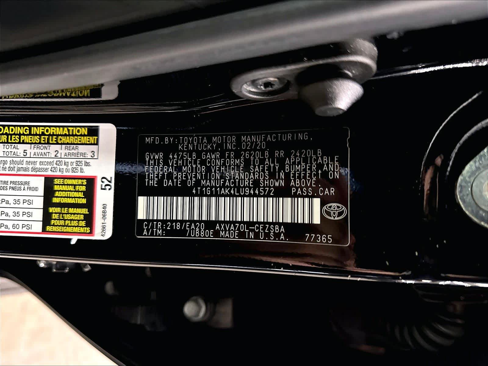 Used 2020 Toyota Camry SE FWD image 35