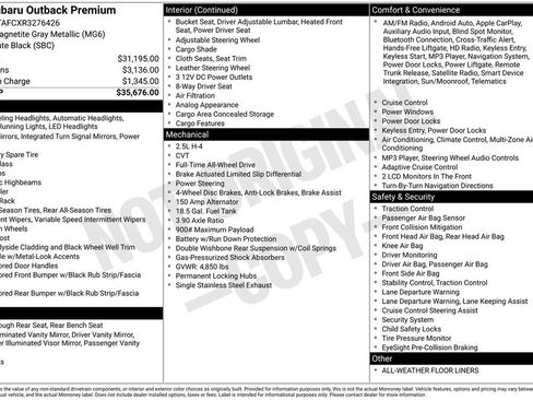 Used 2024 Subaru Outback Premium image 2