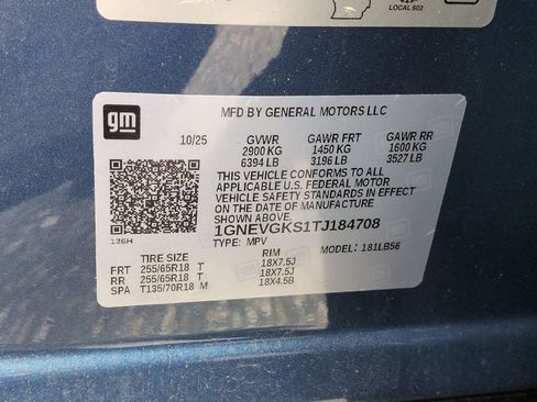 Certified 2026 Chevrolet Traverse LT w/ LPO, Floor Liner Package AWD/4WD image 33