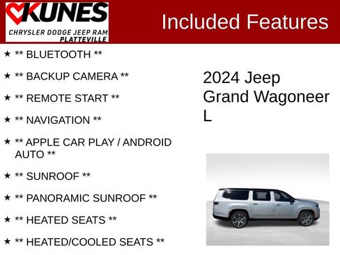 Used 2024 Jeep Grand Wagoneer L Series III AWD/4WD image 2