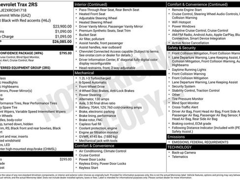 Certified 2024 Chevrolet Trax RS w/ Driver Confidence Package image 35