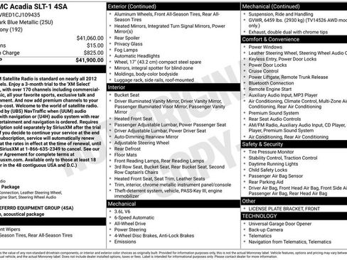 Used 2012 GMC Acadia SLT image 40