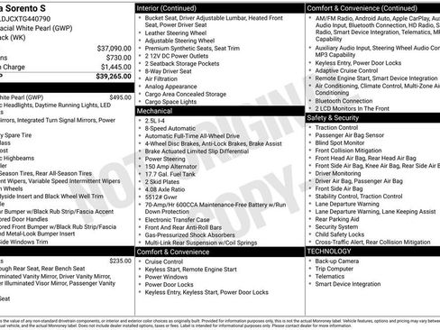 New 2026 Kia Sorento S image 30