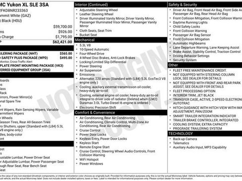 Used 2022 GMC Yukon XL SLE w/ Max Trailering Package AWD/4WD image 6