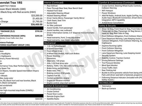 New 2026 Chevrolet Trax RS w/ Sunroof Package FWD image 5