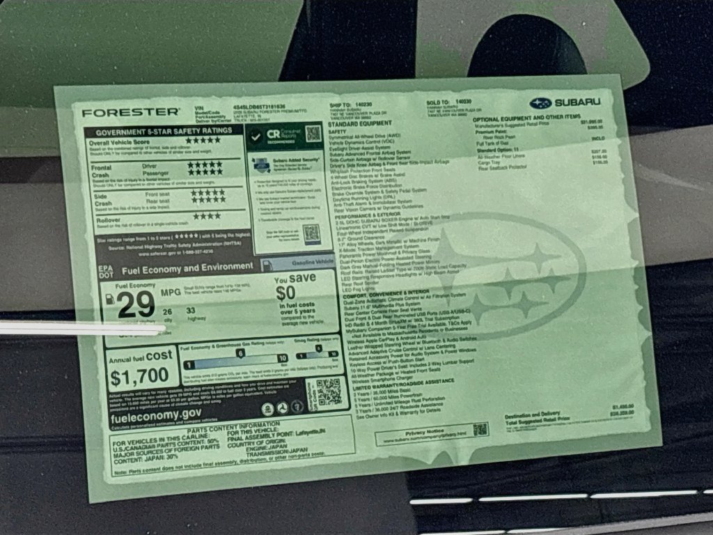 New 2026 Subaru Forester Premium AWD/4WD image 24