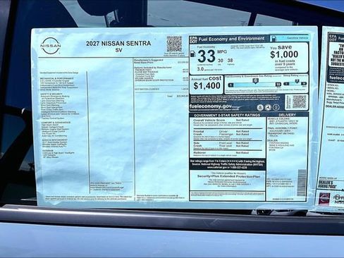 New 2027 Nissan Sentra SV w/ Floor Mat Package FWD image 12