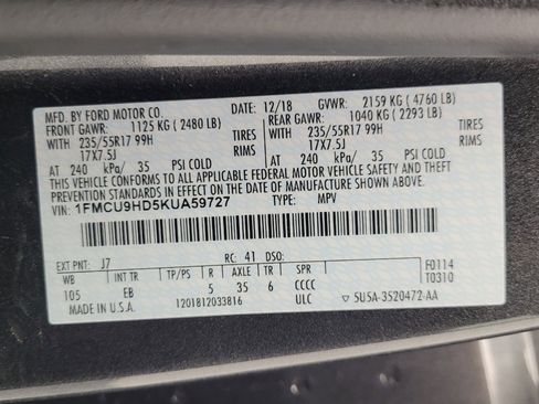 Used 2019 Ford Escape SEL AWD/4WD image 33