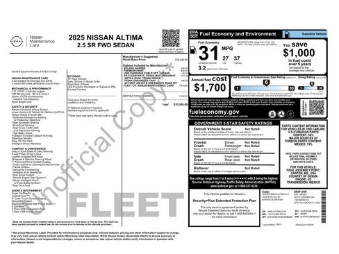 Used 2025 Nissan Altima 2.5 SR FWD image 2