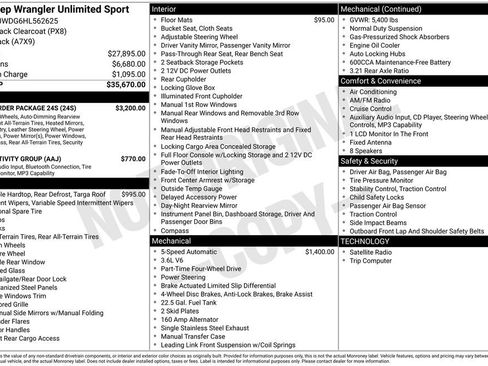 Used 2017 Jeep Wrangler Unlimited Sport w/ Quick Order Package 24S image 2