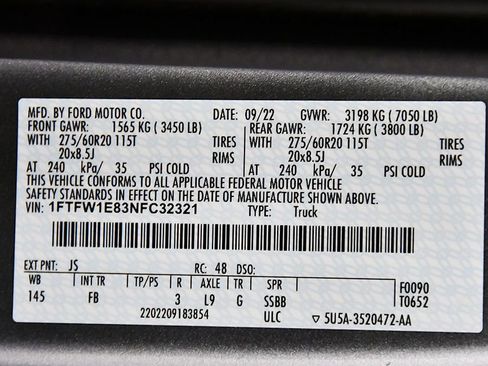 Used 2022 Ford F150 XLT w/ Equipment Group 302A High AWD/4WD image 20