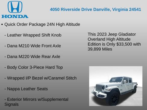 Used 2023 Jeep Gladiator Overland AWD/4WD image 12