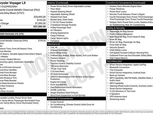 Used 2023 Chrysler Voyager LX FWD image 10