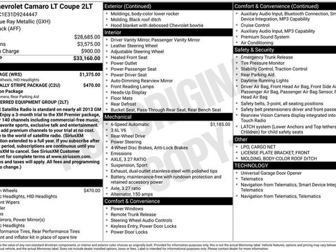 Used 2013 Chevrolet Camaro LT w/ RS Package image 13