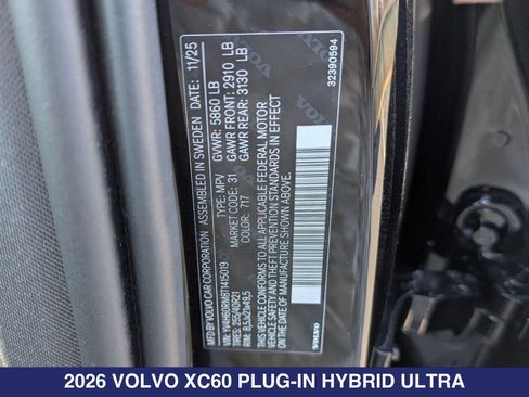 New 2026 Volvo XC60 T8 Ultra w/ Protection Package Premier AWD/4WD image 27