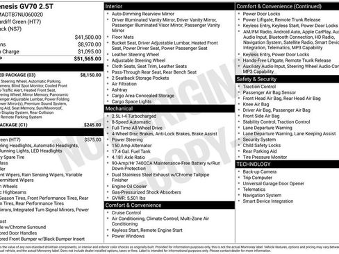 Used 2022 Genesis GV70 2.5T w/ Advanced Package image 48