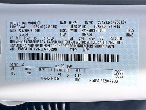 New 2024 Ford Escape SE w/ PHEV Premium Package image 13