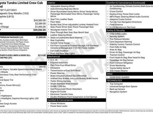 Used 2018 Toyota Tundra Limited w/ Limited Premium Package image 5