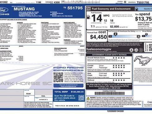 New 2026 Ford Mustang Dark Horse SC RWD image 1