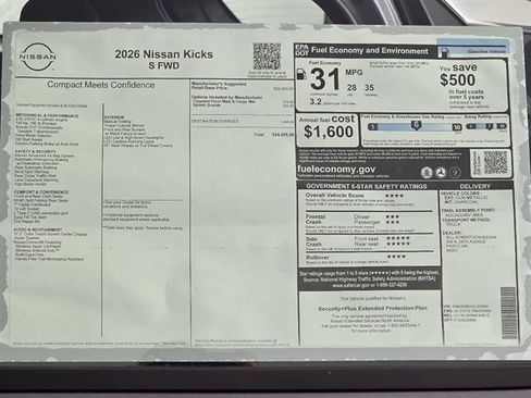 New 2026 Nissan Kicks S FWD image 42