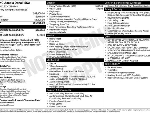 Used 2022 GMC Acadia Denali w/ Denali Ultimate Package image 9