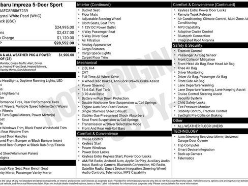 Certified 2024 Subaru Impreza 2.0i Sport image 34