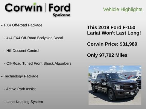 Used 2019 Ford F150 Lariat w/ Equipment Group 502A Luxury AWD/4WD image 6