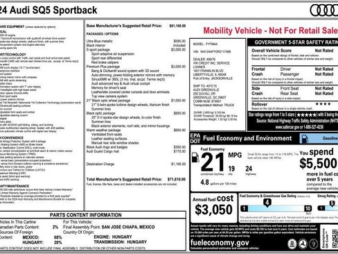 Used 2024 Audi SQ5 Premium Plus w/ S Sport Package AWD/4WD image 3