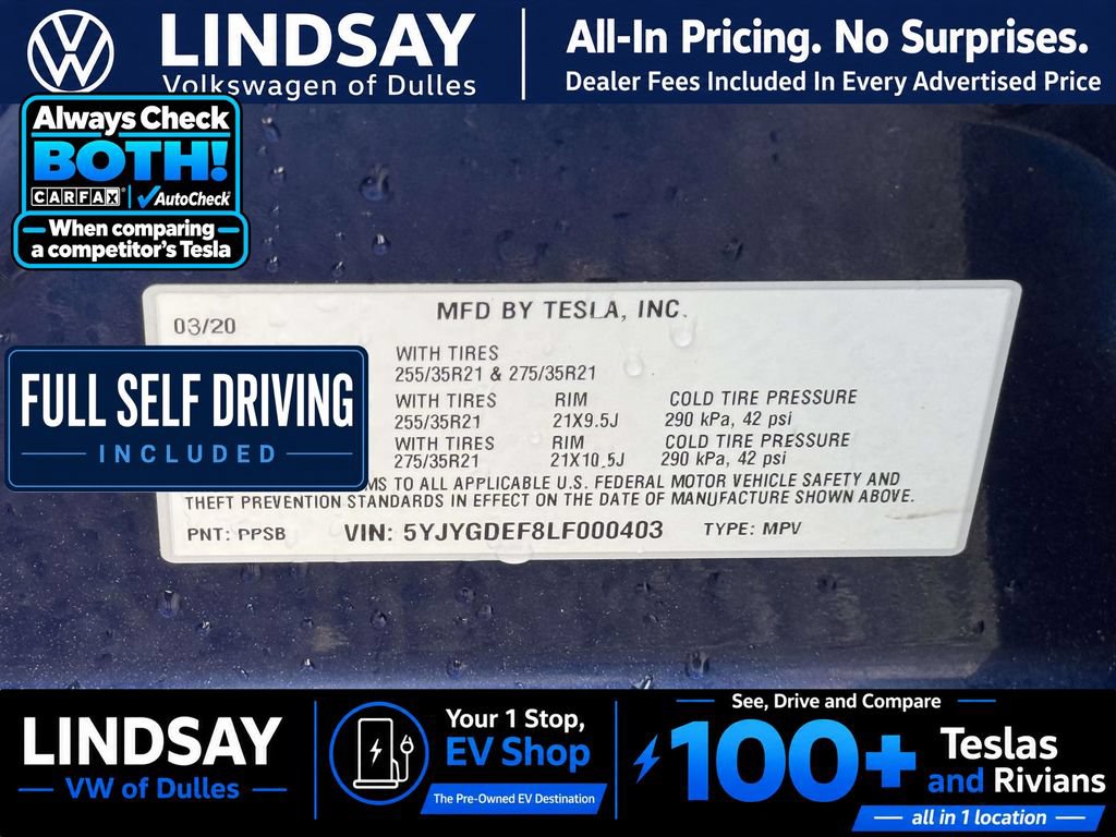 Used 2020 Tesla Model Y Performance AWD/4WD image 32