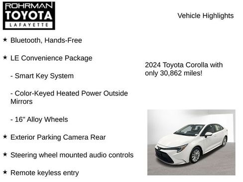 Used 2024 Toyota Corolla LE w/ LE Convenience Package image 7