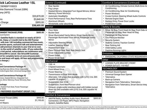 Used 2013 Buick LaCrosse Leather w/ Entertainment Package image 4