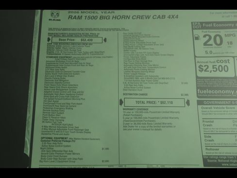 New 2026 RAM 1500 Big Horn AWD/4WD image 26