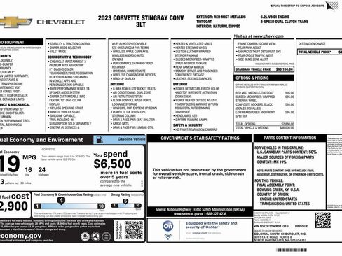 Used 2023 Chevrolet Corvette Stingray Premium Conv w/ 3LT image 6