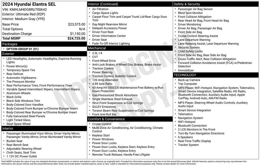 Used 2024 Hyundai Elantra SEL FWD image 30