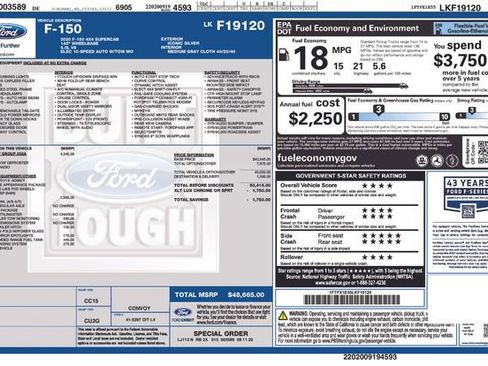 Used 2020 Ford F150 XLT w/ Equipment Group 302A Luxury AWD/4WD image 32