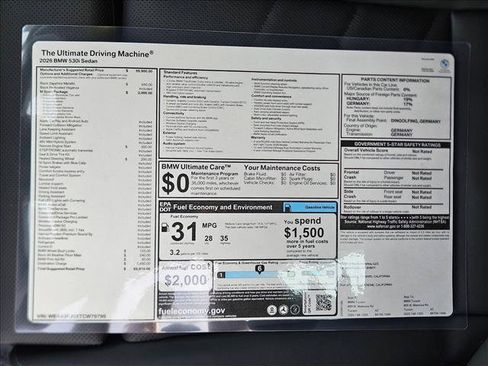 New 2026 BMW 530i w/ M Sport Package RWD image 20