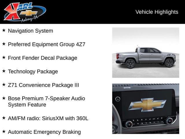 New 2026 Chevrolet Colorado Z71 w/ Technology Package AWD/4WD image 3