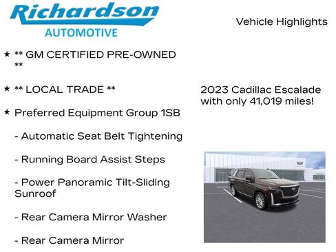 Used 2023 Cadillac Escalade Premium Luxury w/ Performance Package image 12