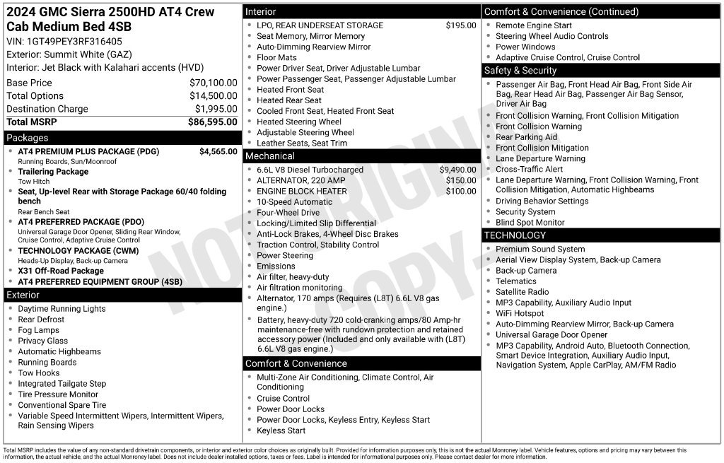 Used 2024 GMC Sierra 2500 AT4 w/ AT4 Premium Plus Package AWD/4WD image 2