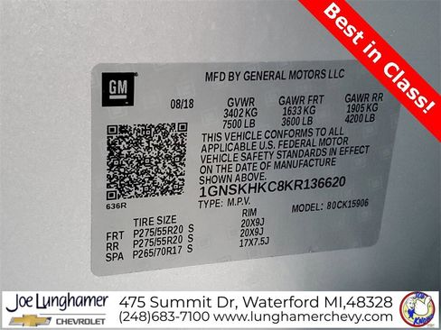 Used 2019 Chevrolet Suburban LT w/ LT Signature Package image 35