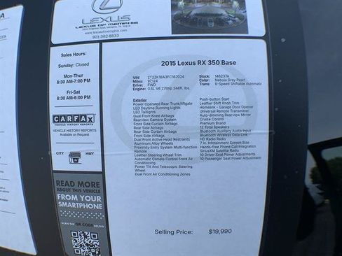 Used 2015 Lexus RX 350 FWD image 26