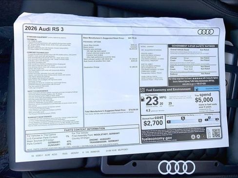 New 2026 Audi RS 3 image 13