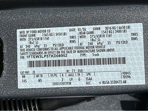 New 2026 Ford F150 XLT w/ Equipment Group 301A Base image 34