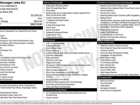 Used 2017 Volkswagen Jetta GLI FWD image 15