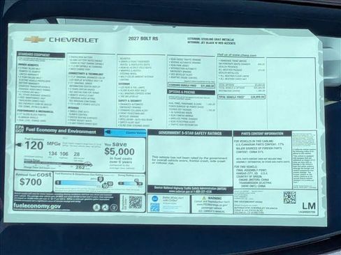 New 2027 Chevrolet Bolt RS w/ Technology Package FWD image 18