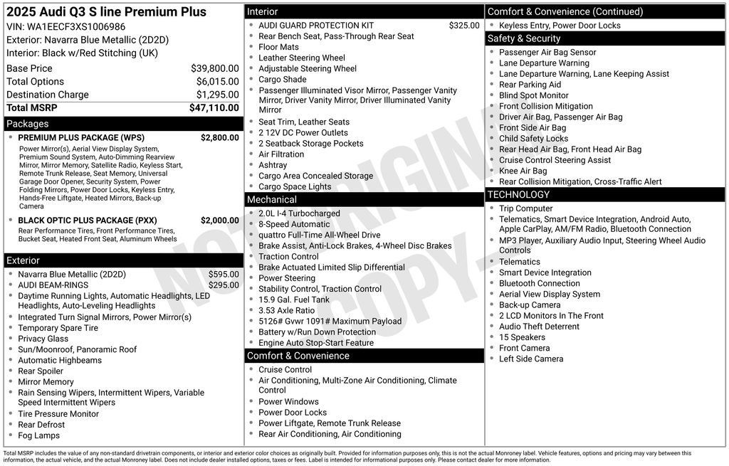 Certified 2025 Audi Q3 2.0T Premium Plus w/ Premium Plus Package AWD/4WD image 32