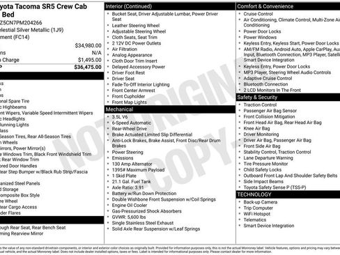 Used 2023 Toyota Tacoma SR5 image 34